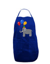 Cute Elephant with Balloons Dark Adult Apron-Bib Apron-TooLoud-Royal Blue-One-Size-Davson Sales