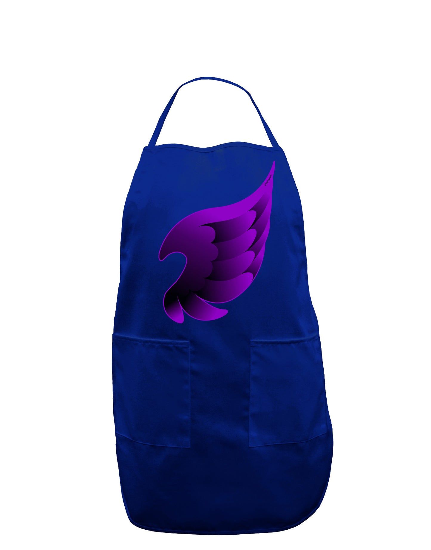 Cute Single Dark Angel Wing Black and Purple Dark Adult Apron-Bib Apron-TooLoud-Royal Blue-One-Size-Davson Sales