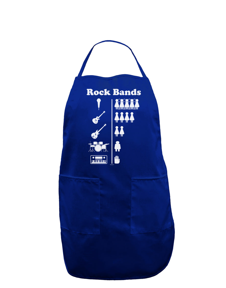 Rock Band Pictograph Dark Adult Apron-Bib Apron-TooLoud-Black-One-Size-Davson Sales