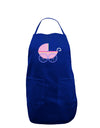 Baby Girl Carriage Dark Adult Apron-Bib Apron-TooLoud-Royal Blue-One-Size-Davson Sales