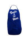 Boats and Hoes Dark Adult Apron-Bib Apron-TooLoud-Royal Blue-One-Size-Davson Sales