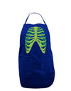 Human Green Skeleton Bones Ribcage Dark Adult Apron-Bib Apron-TooLoud-Royal Blue-One-Size-Davson Sales