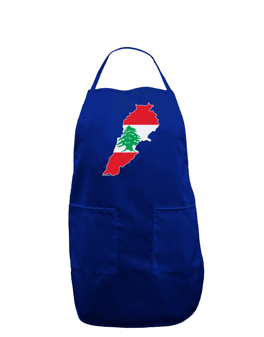 Lebanon Flag Silhouette Dark Adult Apron-Bib Apron-TooLoud-Black-One-Size-Davson Sales