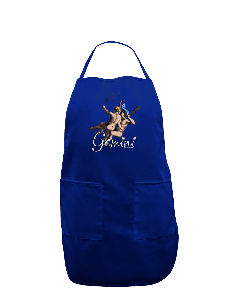 Gemini Illustration Color Dark Adult Apron-Bib Apron-TooLoud-Black-One-Size-Davson Sales