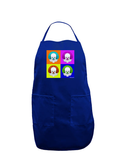 Clown Face Pop Art Dark Adult Apron-Bib Apron-TooLoud-Royal Blue-One-Size-Davson Sales