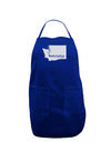 Washington - United States Shape Dark Adult Apron-Bib Apron-TooLoud-Royal Blue-One-Size-Davson Sales