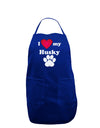 I Heart My Husky Dark Adult Apron by TooLoud-Bib Apron-TooLoud-Royal Blue-One-Size-Davson Sales