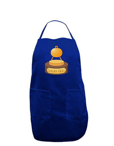 Golden Grill Trophy Dark Adult Apron by TooLoud-Bib Apron-TooLoud-Royal Blue-One-Size-Davson Sales