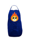 Cute Fireball Design Dark Adult Apron-Bib Apron-TooLoud-Royal Blue-One-Size-Davson Sales