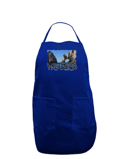 Mexico - Islands Cut-out Dark Adult Apron-Bib Apron-TooLoud-Royal Blue-One-Size-Davson Sales