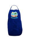 Fun Summer Beach Scene - Beach Bum Dark Adult Apron by TooLoud-Bib Apron-TooLoud-Royal Blue-One-Size-Davson Sales