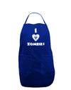 I Heart Zombies - Biohazard Heart Dark Adult Apron-Bib Apron-TooLoud-Royal Blue-One-Size-Davson Sales