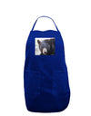 Staring Black Bear Dark Adult Apron-Bib Apron-TooLoud-Royal Blue-One-Size-Davson Sales