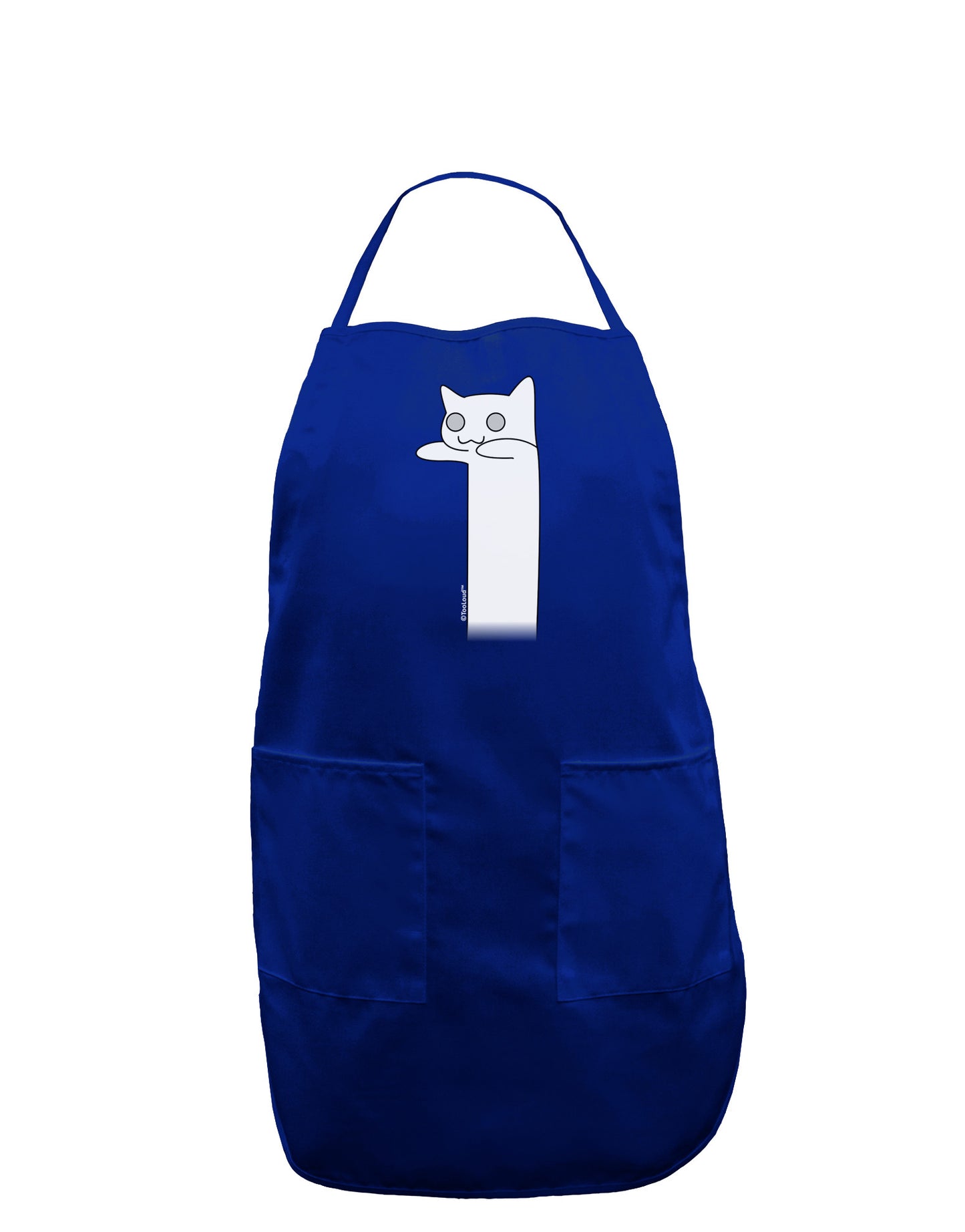 Longcat - Internet Humor Dark Adult Apron by TooLoud-Bib Apron-TooLoud-Royal Blue-One-Size-Davson Sales