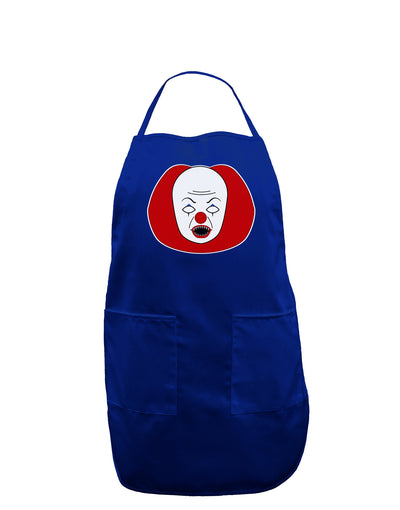 Scary Face Clown - Halloween Dark Adult Apron-Bib Apron-TooLoud-Royal Blue-One-Size-Davson Sales