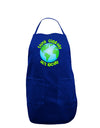 Think Globally Act Locally - Globe Dark Adult Apron-Bib Apron-TooLoud-Royal Blue-One-Size-Davson Sales