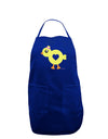 Cute Chick with Bow Dark Adult Apron by TooLoud-Bib Apron-TooLoud-Royal Blue-One-Size-Davson Sales