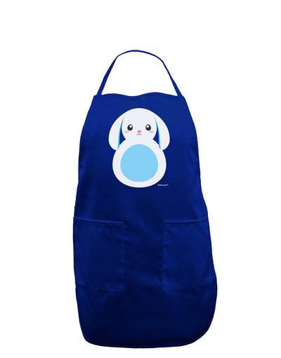 Cute Bunny with Floppy Ears - Blue Dark Adult Apron by TooLoud-Bib Apron-TooLoud-Royal Blue-One-Size-Davson Sales