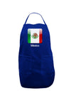 Mexican Flag App Icon - Text Dark Adult Apron by TooLoud-Bib Apron-TooLoud-Royal Blue-One-Size-Davson Sales