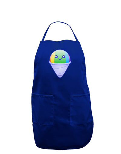 Cute Shaved Ice Dark Adult Apron by TooLoud-Bib Apron-TooLoud-Royal Blue-One-Size-Davson Sales