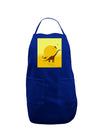 Brontosaurus and Pterodactyl Silhouettes with Sun Dark Adult Apron by TooLoud-Bib Apron-TooLoud-Royal Blue-One-Size-Davson Sales