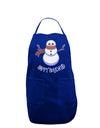 Snowman - Happy Holidays Dark Adult Apron-Bib Apron-TooLoud-Royal Blue-One-Size-Davson Sales