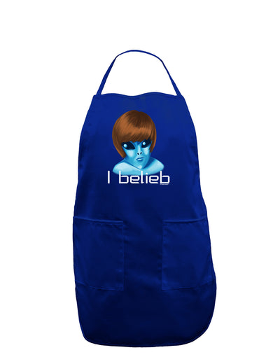 Extraterrestial - I Belieb Dark Adult Apron by TooLoud-Bib Apron-TooLoud-Royal Blue-One-Size-Davson Sales