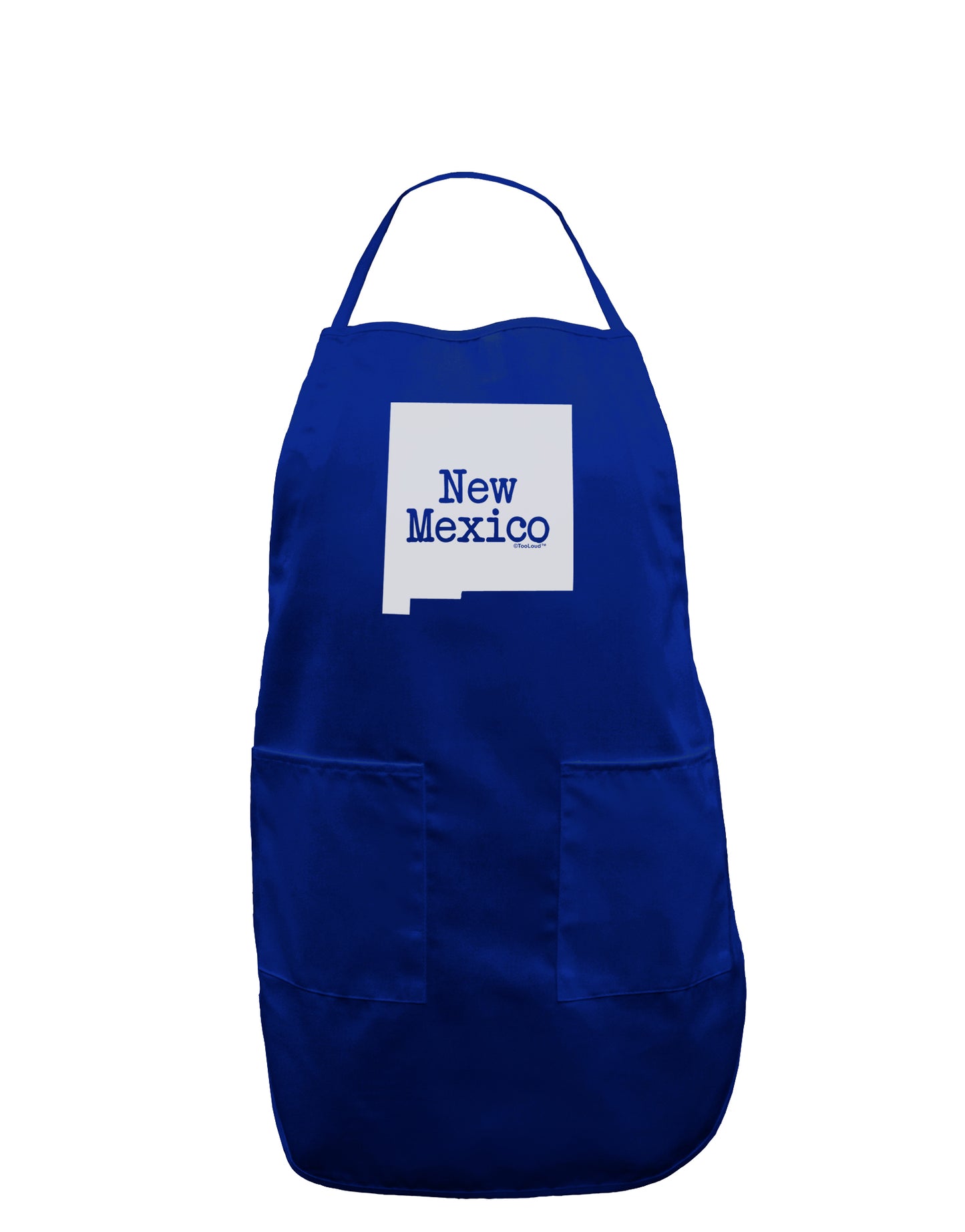 New Mexico - United States Shape Dark Adult Apron by TooLoud-Bib Apron-TooLoud-Royal Blue-One-Size-Davson Sales