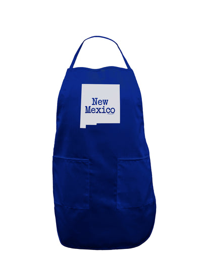 New Mexico - United States Shape Dark Adult Apron by TooLoud-Bib Apron-TooLoud-Royal Blue-One-Size-Davson Sales