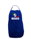 Mexico Outline - Mexican Flag - Mexico Text Dark Adult Apron by TooLoud-Bib Apron-TooLoud-Royal Blue-One-Size-Davson Sales