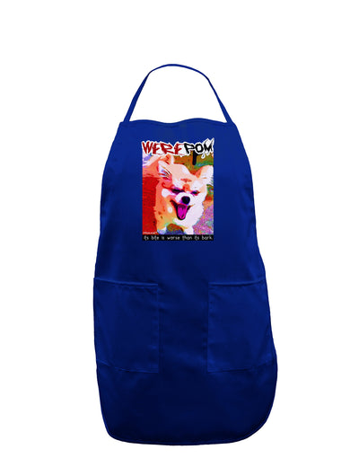 WerePom - Werewolf Pomeranian Dark Adult Apron by TooLoud-Bib Apron-TooLoud-Royal Blue-One-Size-Davson Sales