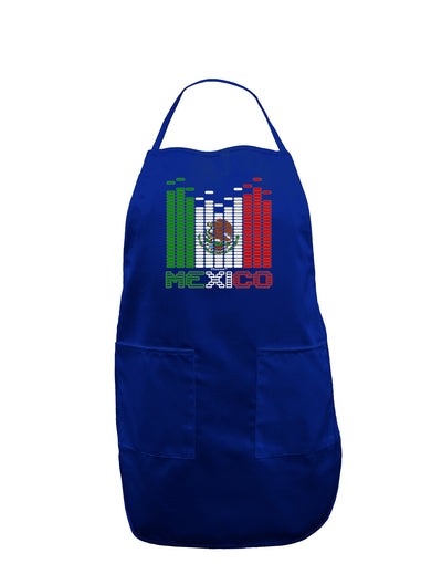 Mexican Flag Levels - Cinco De Mayo Text Dark Adult Apron-Bib Apron-TooLoud-Royal Blue-One-Size-Davson Sales