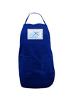 Swordfish Watercolor Dark Adult Apron-Bib Apron-TooLoud-Royal Blue-One-Size-Davson Sales