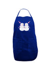 Cute Snowwoman Couple Dark Adult Apron by TooLoud-Bib Apron-TooLoud-Royal Blue-One-Size-Davson Sales