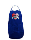 I Love My Mom - Heart Banner Design Dark Adult Apron by TooLoud-Bib Apron-TooLoud-Royal Blue-One-Size-Davson Sales