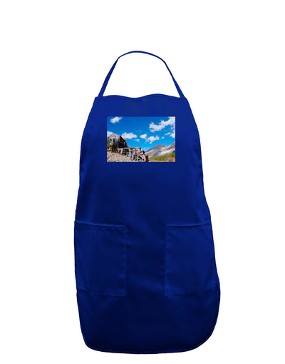 Colorado Landscape Ruins Dark Adult Apron-Bib Apron-TooLoud-Royal Blue-One-Size-Davson Sales