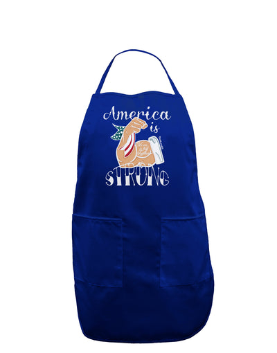 America is Strong We will Overcome This Dark Dark Adult Apron Royal Bl