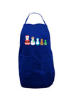 Cute Christmas Matryoshka Nesting Dolls Dark Adult Apron-Bib Apron-TooLoud-Royal Blue-One-Size-Davson Sales