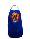 Sacred Calavera Day of the Dead Sugar Skull Dark Adult Apron-Bib Apron-TooLoud-Royal Blue-One-Size-Davson Sales