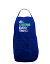 All Green Everything Distressed Dark Adult Apron-Bib Apron-TooLoud-Royal Blue-One-Size-Davson Sales