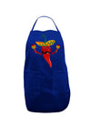 Red Hot Mexican Chili Pepper Dark Adult Apron-Bib Apron-TooLoud-Royal Blue-One-Size-Davson Sales