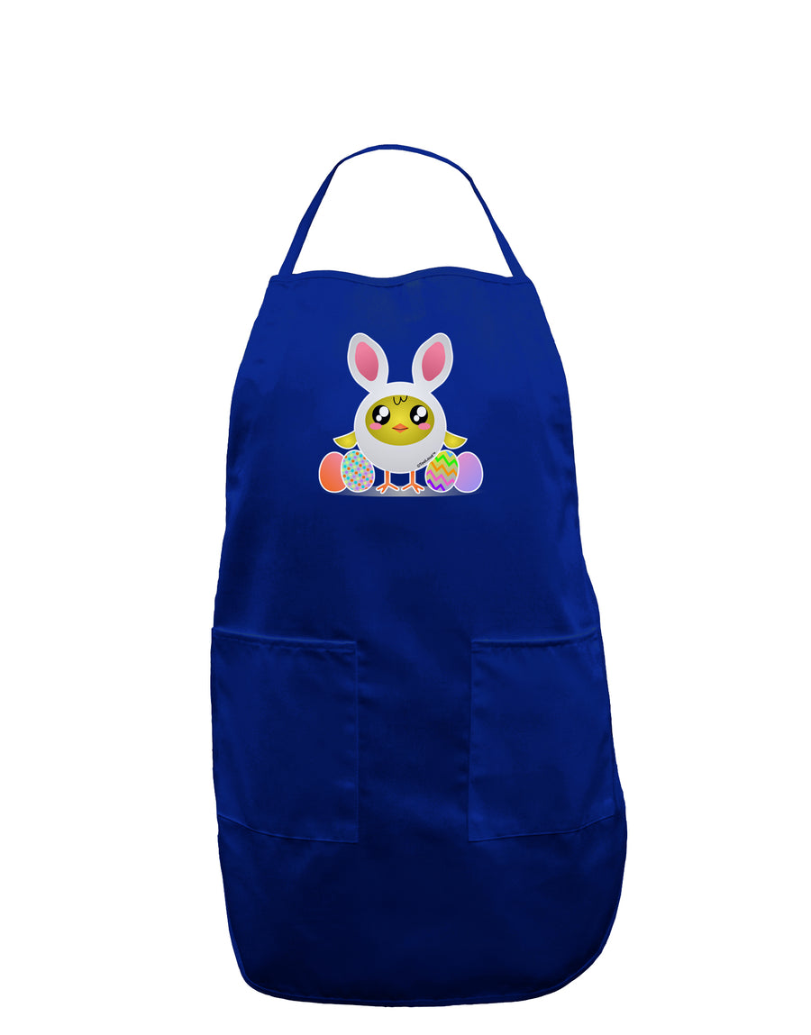 Chick In Bunny Costume Dark Adult Apron-Bib Apron-TooLoud-Black-One-Size-Davson Sales