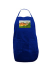 Colorado Forrest Watercolor Dark Adult Apron-Bib Apron-TooLoud-Royal Blue-One-Size-Davson Sales