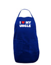 I Heart My Uncle Dark Adult Apron by TooLoud-Bib Apron-TooLoud-Royal Blue-One-Size-Davson Sales