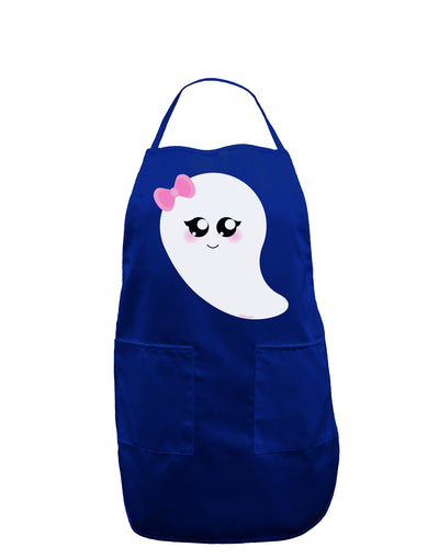 Cute Girl Ghost Halloween Dark Adult Apron-Bib Apron-TooLoud-Royal Blue-One-Size-Davson Sales