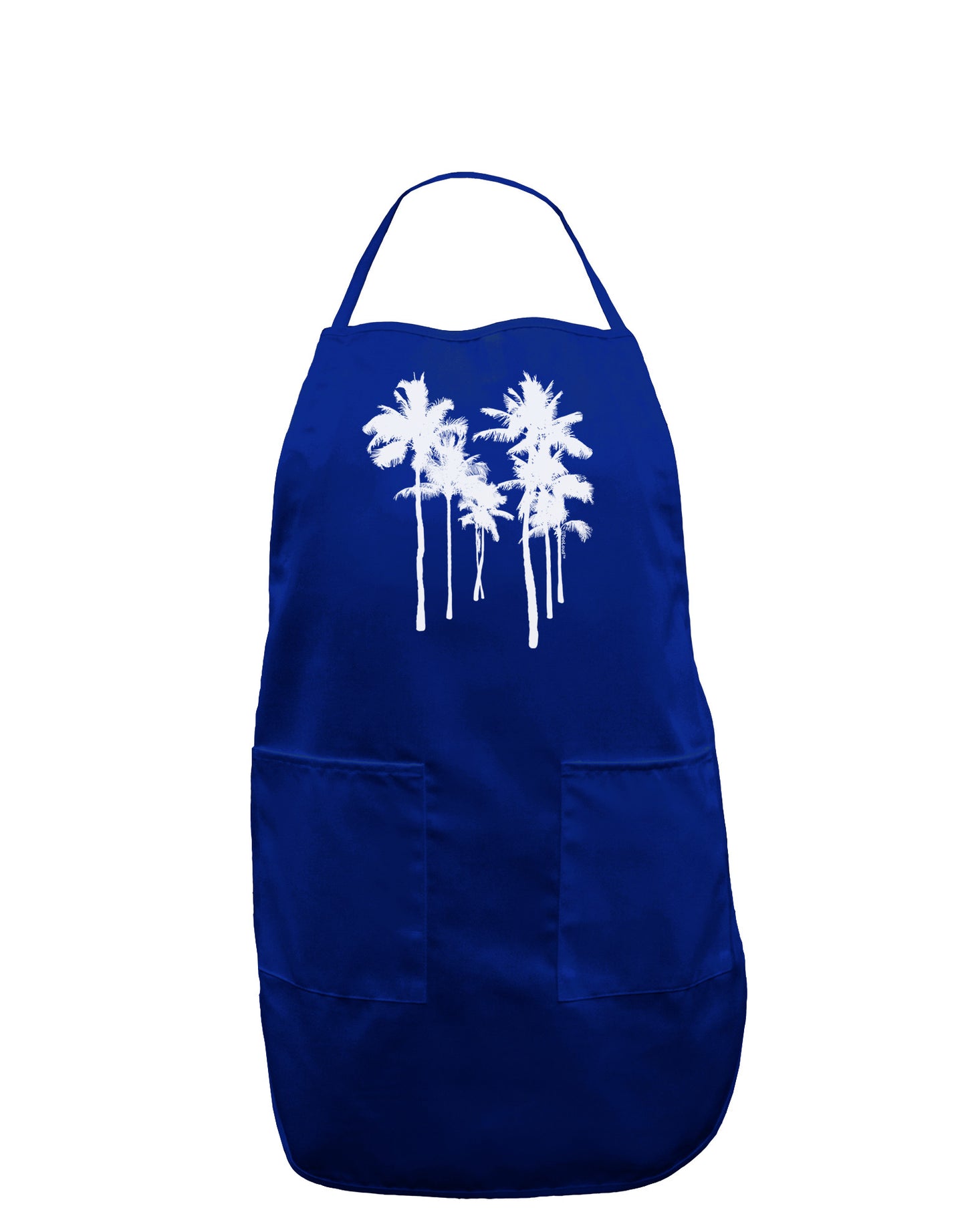 Palm Rows Silhouette Dark Adult Apron-Bib Apron-TooLoud-Royal Blue-One-Size-Davson Sales