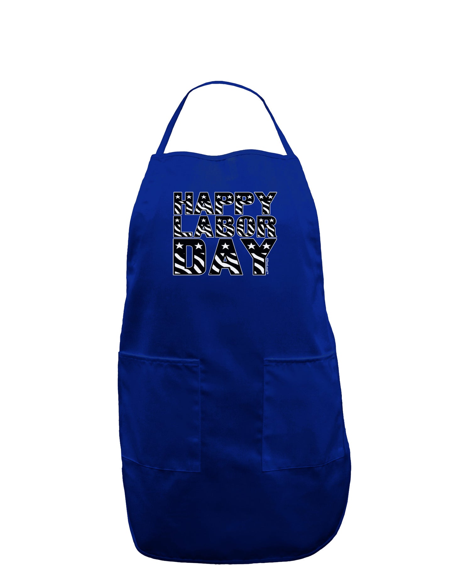Happy Labor Day Text Dark Adult Apron-Bib Apron-TooLoud-Royal Blue-One-Size-Davson Sales