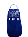 Coolest Dad Ever Dark Adult Apron-Bib Apron-TooLoud-Royal Blue-One-Size-Davson Sales