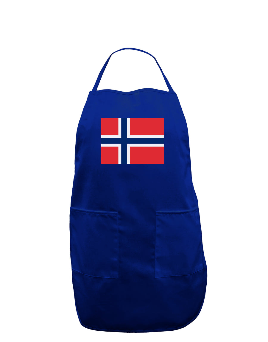 TooLoud Norwegian Flag Dark Dark Adult Apron-Bib Apron-TooLoud-Black-One-Size-Davson Sales