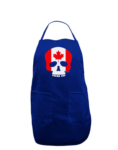 Skull Flag Canada Dark Adult Apron-Bib Apron-TooLoud-Royal Blue-One-Size-Davson Sales